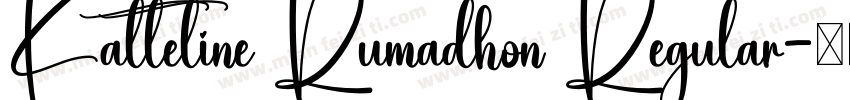 Katteline Rumadhon Regular字体转换